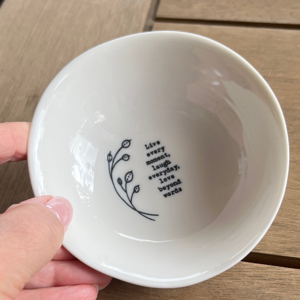 Inspirational White Ceramic Bowl